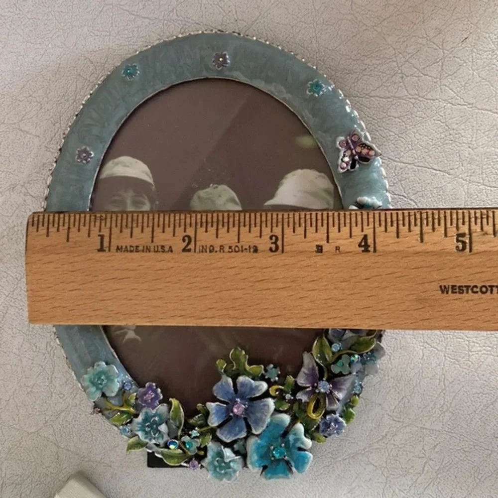Floral Jeweled‎ Picture Frame, vintage, NEW